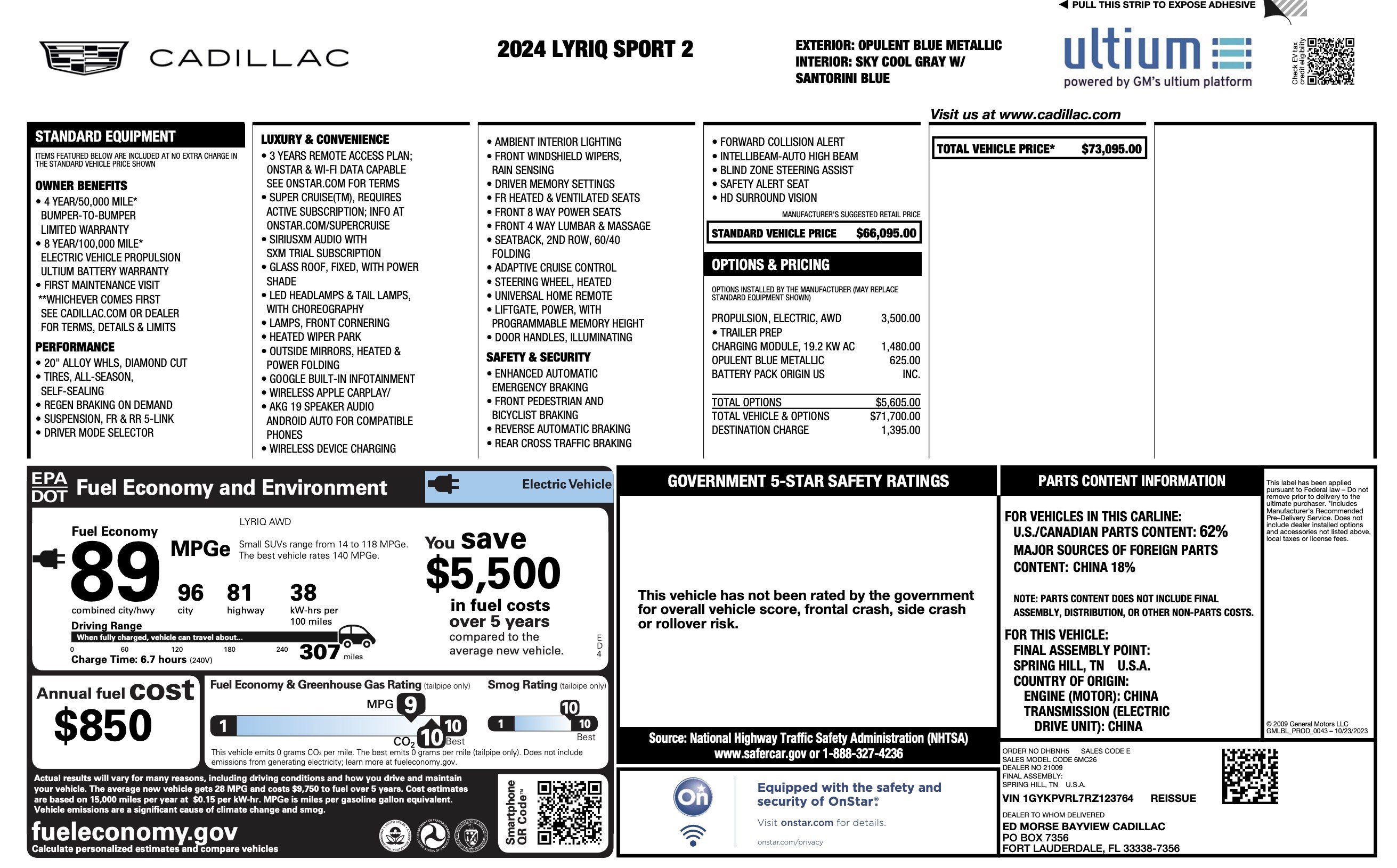 Used 2024 Cadillac Lyriq Sport AWD/4WD image 4