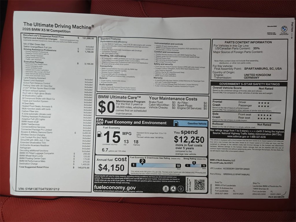 New 2026 BMW X5 M Competition w/ Executive Package image 26