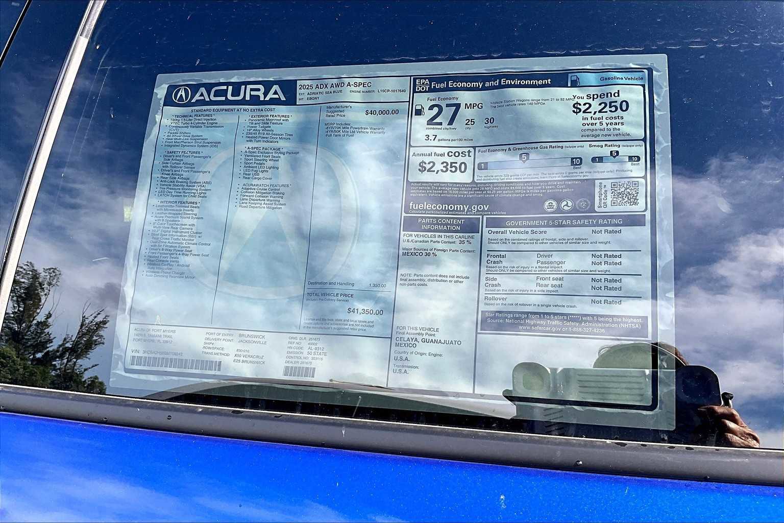 New 2025 Acura ADX A-Spec image 22