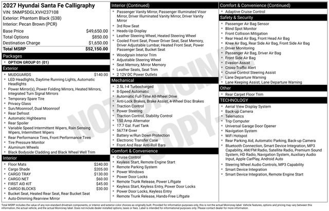 New 2027 Hyundai Santa Fe Calligraphy AWD/4WD image 4