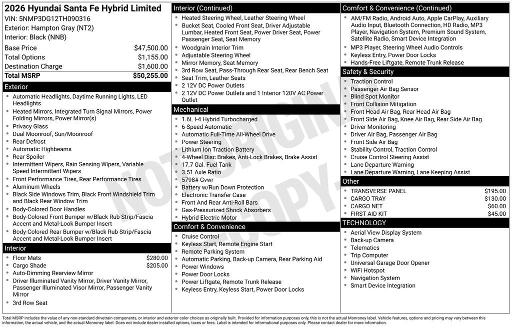 New 2026 Hyundai Santa Fe Limited image 3
