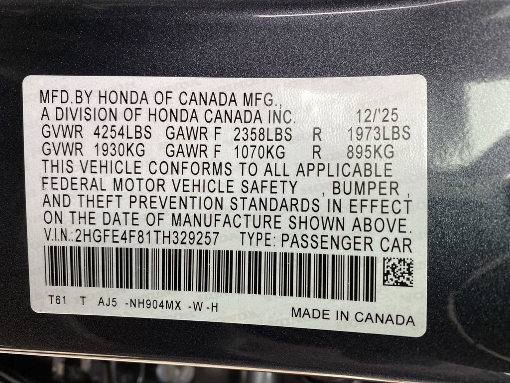 New 2026 Honda Civic Sport Touring image 37