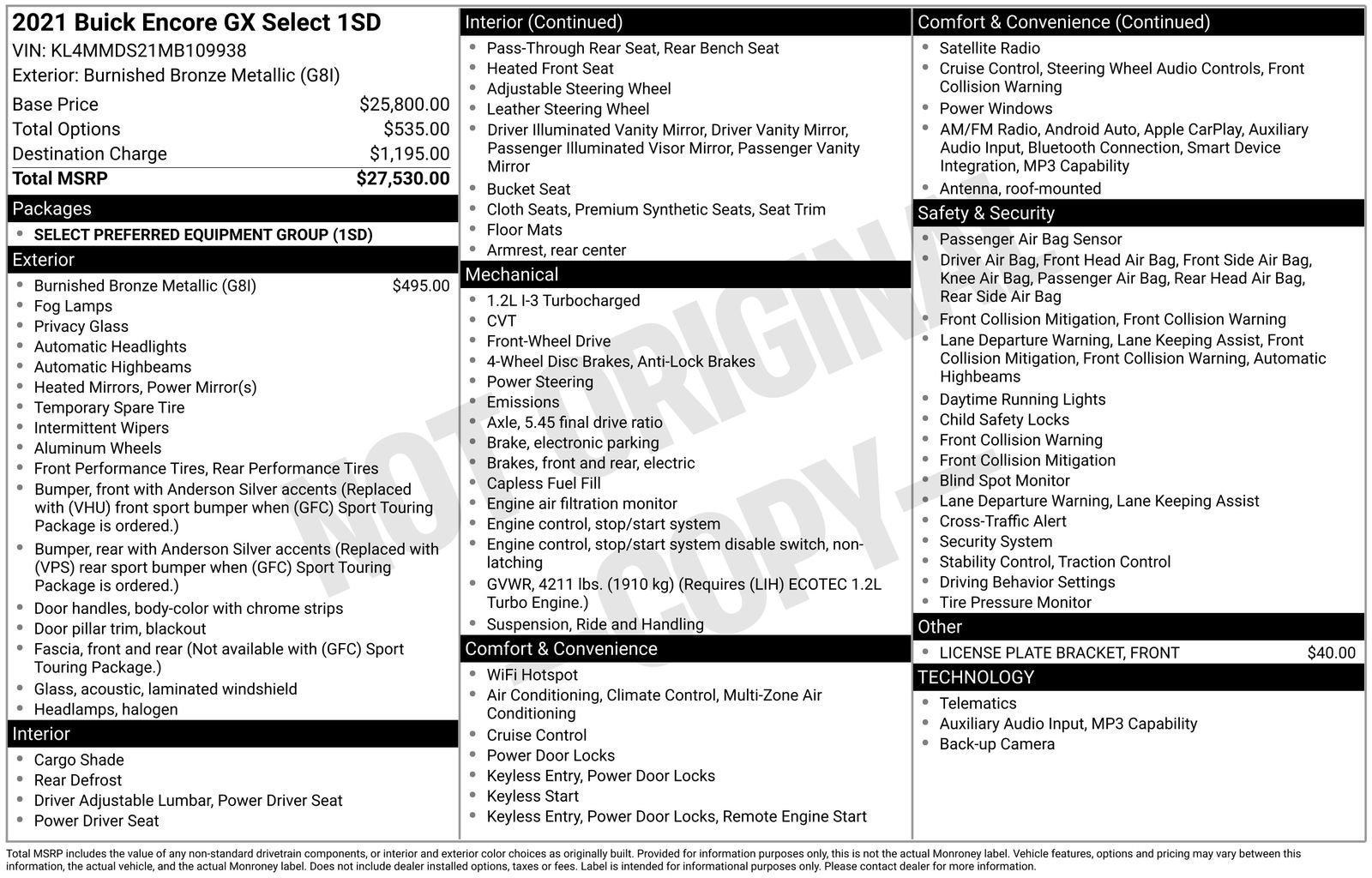 Used 2021 Buick Encore GX Select image 6