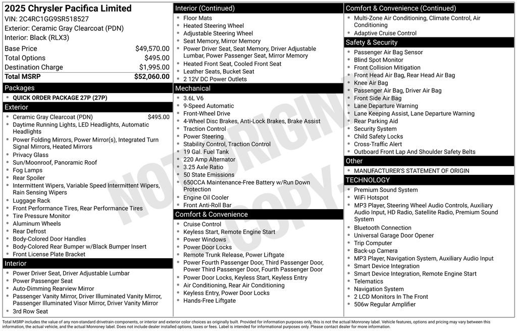 Used 2025 Chrysler Pacifica Limited FWD image 8