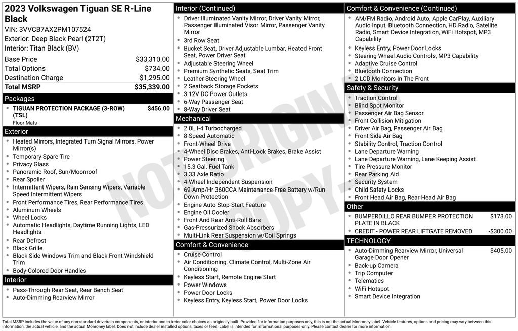 Used 2023 Volkswagen Tiguan SE R-Line FWD image 15