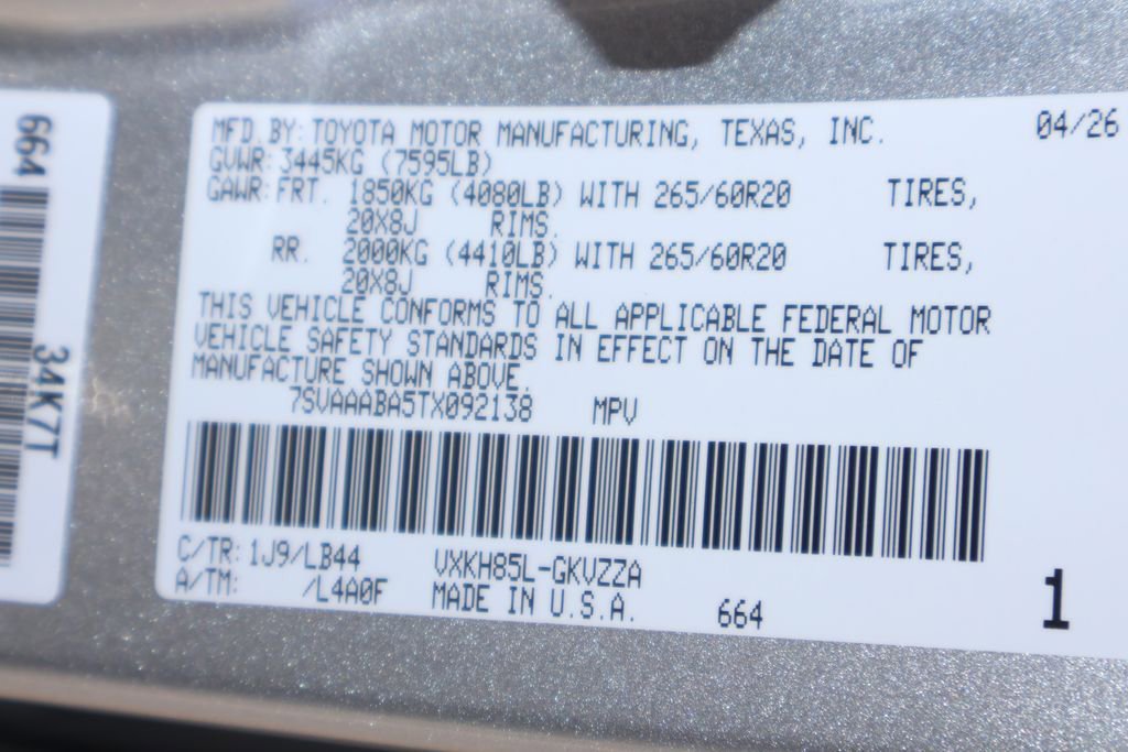 New 2026 Toyota Sequoia 1794 Edition AWD/4WD image 28