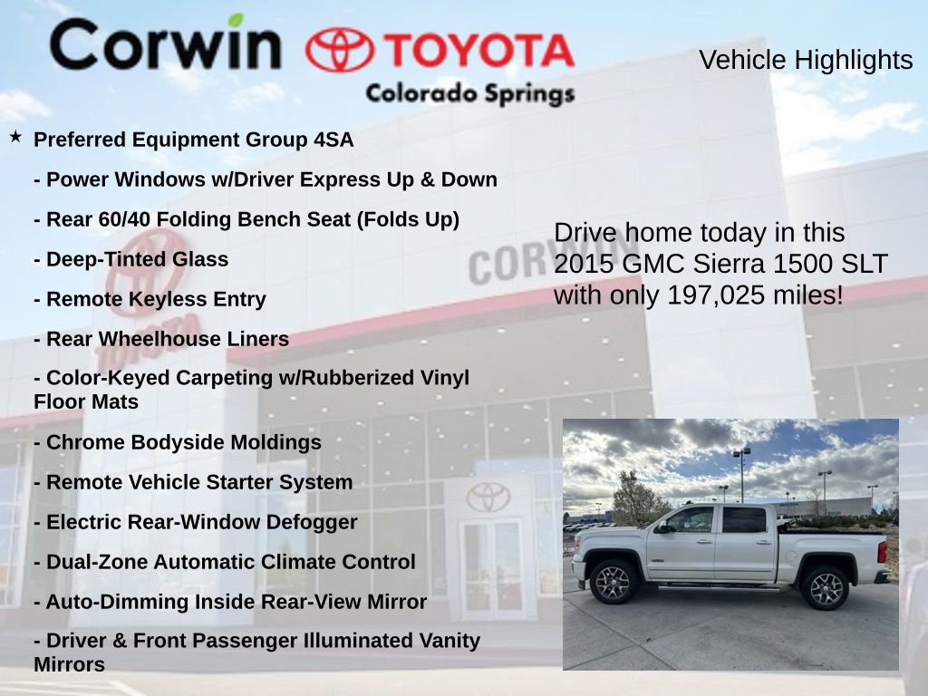 Used 2015 GMC Sierra 1500 SLT AWD/4WD image 7