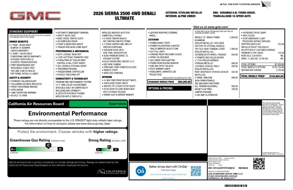 New 2026 GMC Sierra 2500 Denali Ultimate AWD/4WD image 4