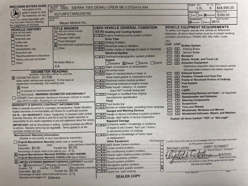 Used 2021 GMC Sierra 1500 Denali w/ Denali Ultimate Package AWD/4WD image 33