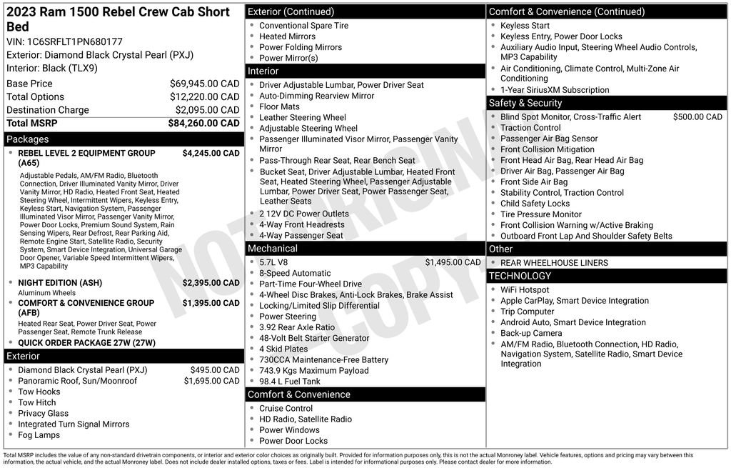 Used 2023 RAM 1500 Rebel w/ Rebel Level 2 Equipment Group AWD/4WD image 13