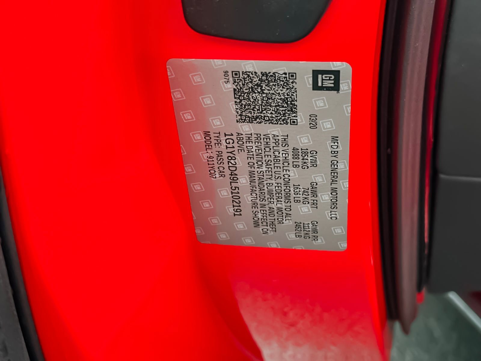 Used 2020 Chevrolet Corvette Stingray Premium Cpe w/ 3LT Preferred Equipment Group image 29