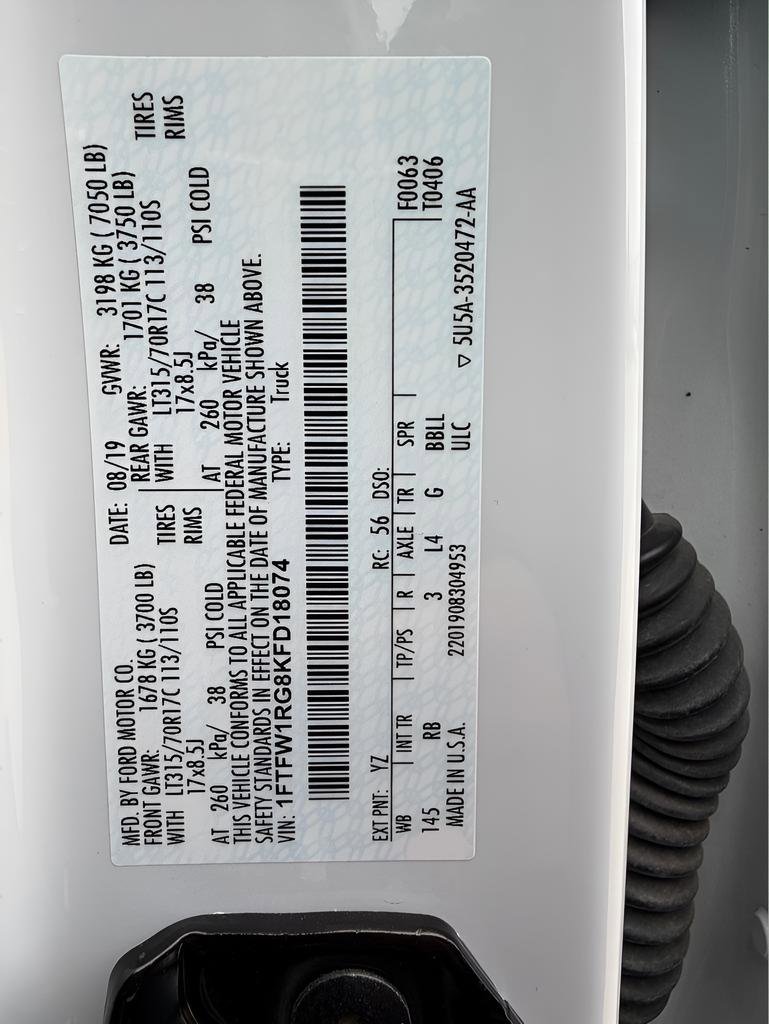 Used 2019 Ford F150 Raptor w/ Equipment Group 802A Luxury image 33