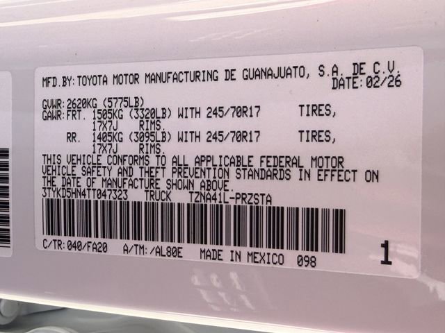 New 2026 Toyota Tacoma SR image 25