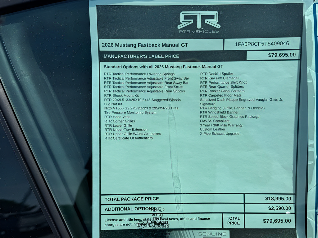 New 2026 Ford Mustang GT w/ GT Performance Package RWD image 39