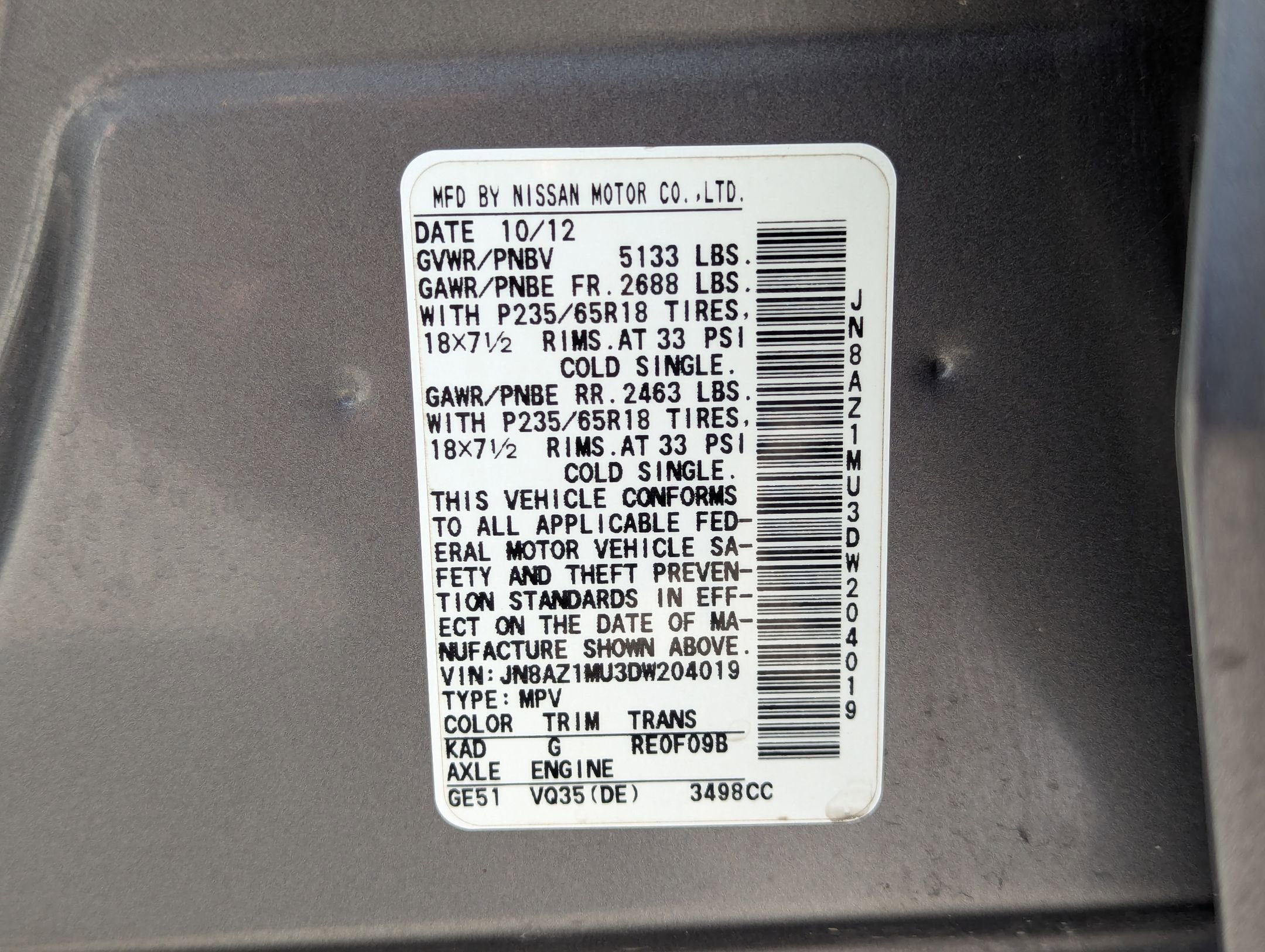 Used 2013 Nissan Murano SL w/ Navigation Pkg image 31