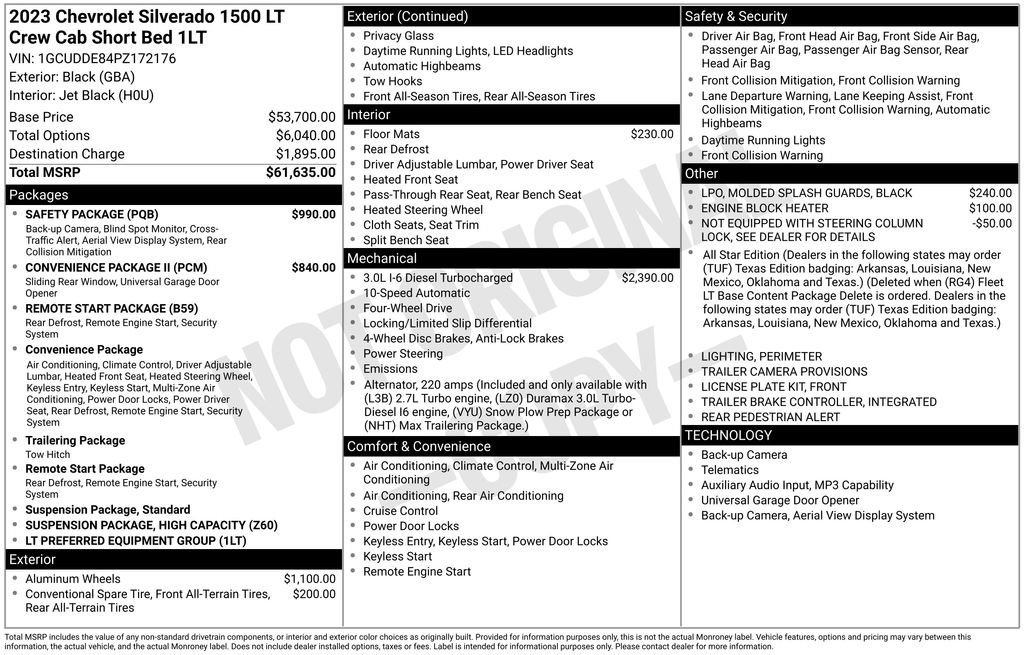 Used 2023 Chevrolet Silverado 1500 LT w/ Safety Package AWD/4WD image 19