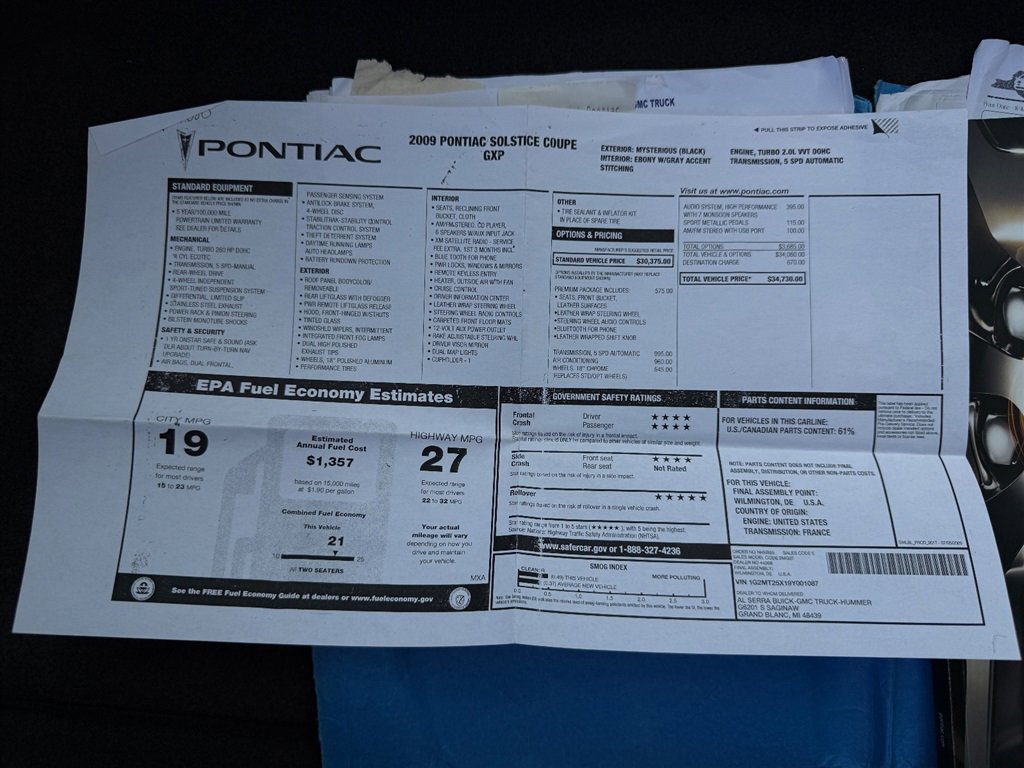 Used 2009 Pontiac Solstice GXP w/ Premium Package image 68