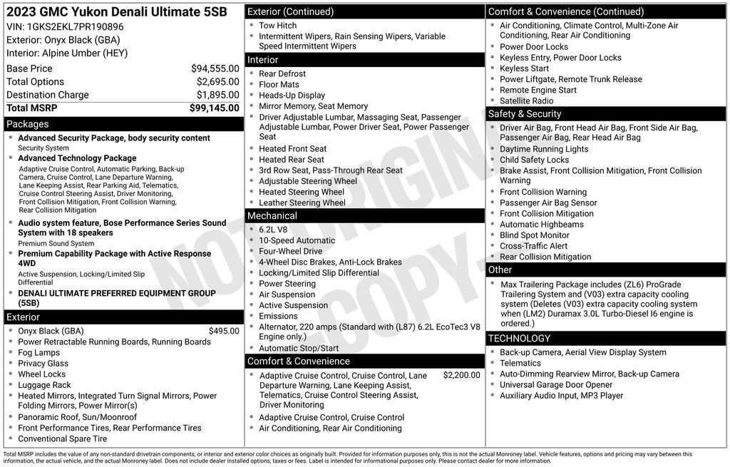 Used 2023 GMC Yukon Denali Ultimate image 50