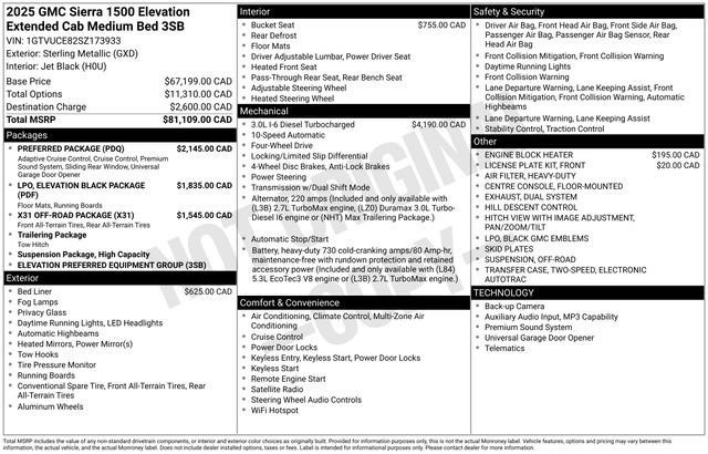 Used 2025 GMC Sierra 1500 Elevation w/ Preferred Package AWD/4WD image 18