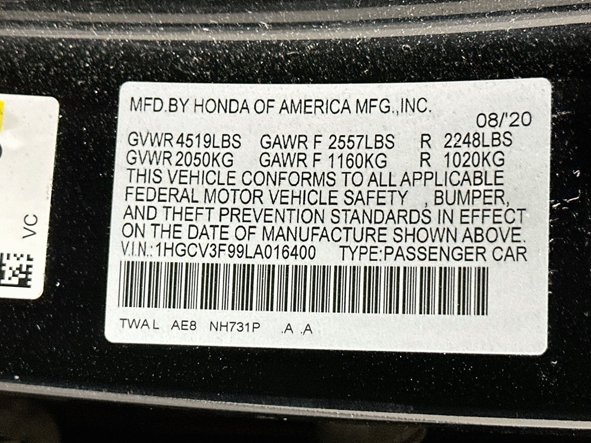 Used 2020 Honda Accord Touring image 12