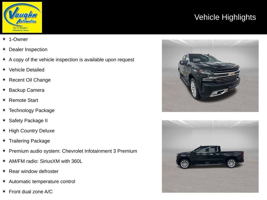Certified 2020 Chevrolet Silverado 1500 High Country w/ Technology Package image 2