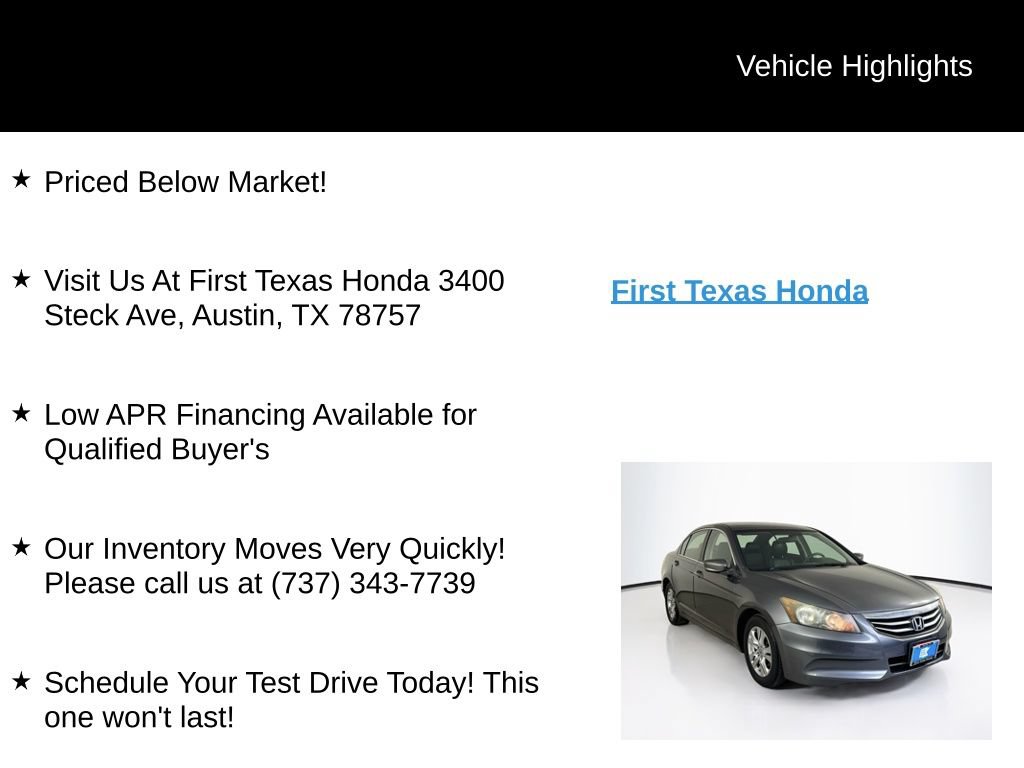 Used 2011 Honda Accord SE image 9
