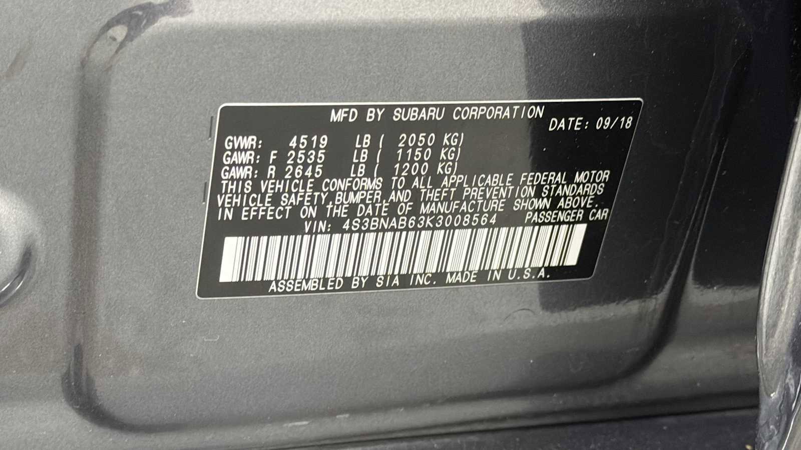 Used 2019 Subaru Legacy 2.5i w/ Alloy Wheel Package AWD/4WD image 11