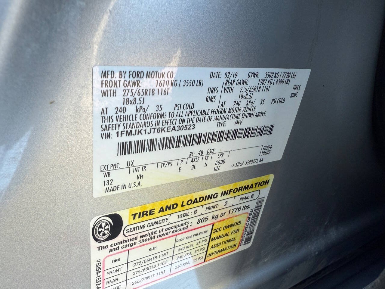 Used 2019 Ford Expedition Max XLT w/ Equipment Group 202A AWD/4WD image 59