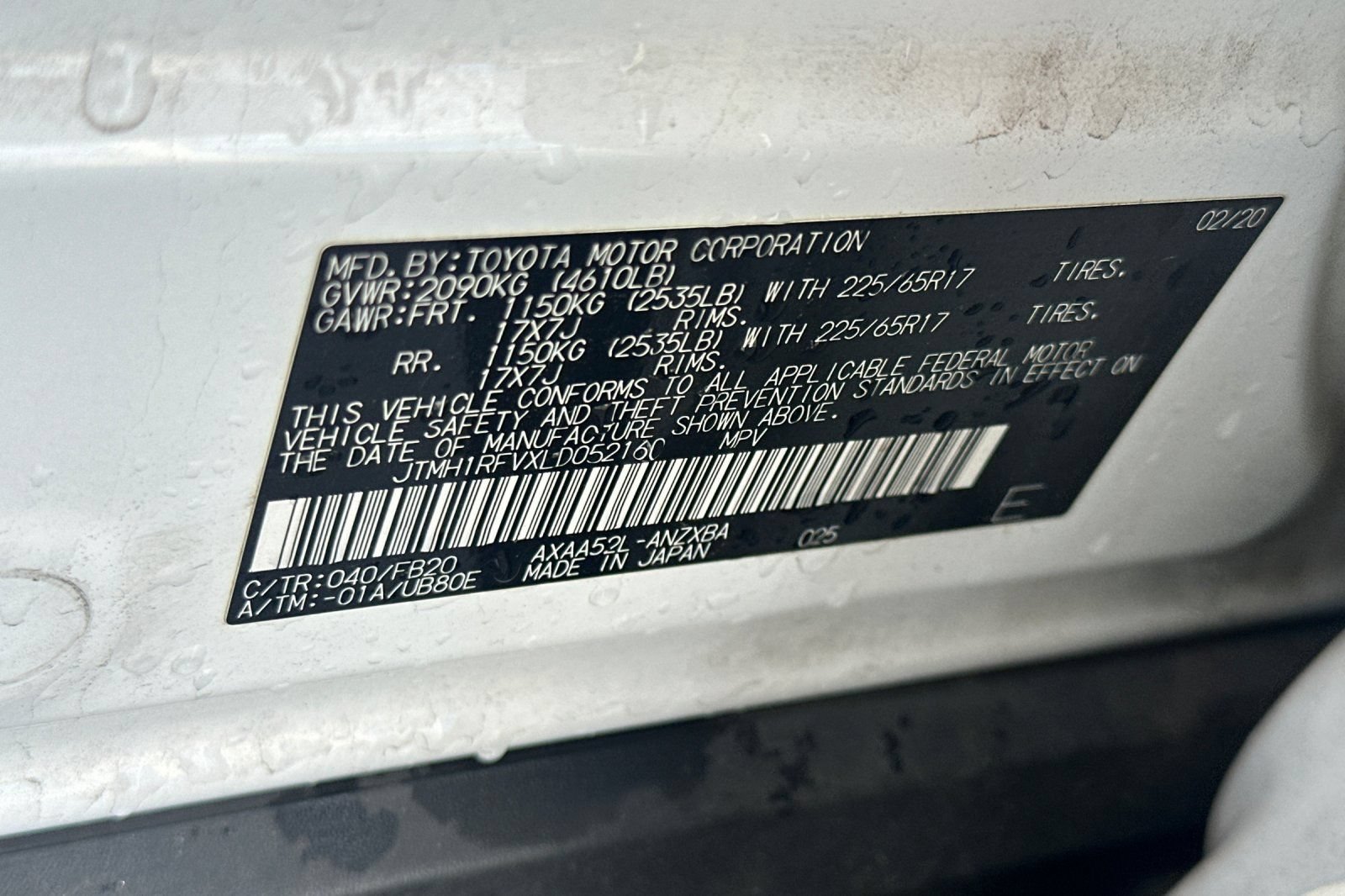 Used 2020 Toyota RAV4 LE w/ Carpet Mat Package FWD image 52
