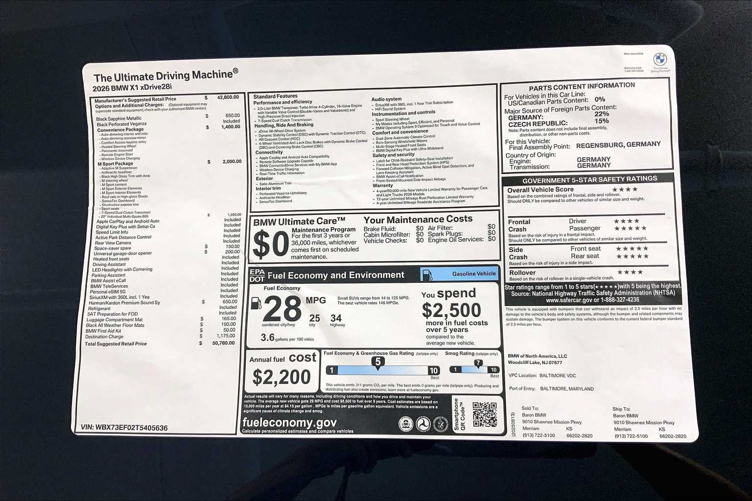 Used 2026 BMW X1 xDrive28i w/ M Sport Package AWD/4WD image 22