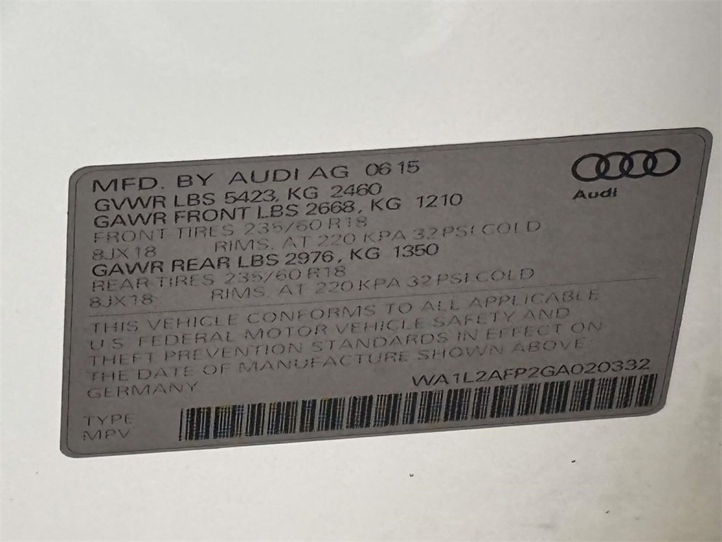 Used 2016 Audi Q5 2.0T Premium Plus w/ Technology Package image 33