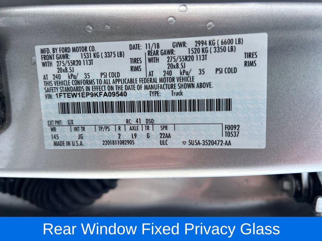 Used 2019 Ford F150 XL w/ Equipment Group 101A Mid image 30