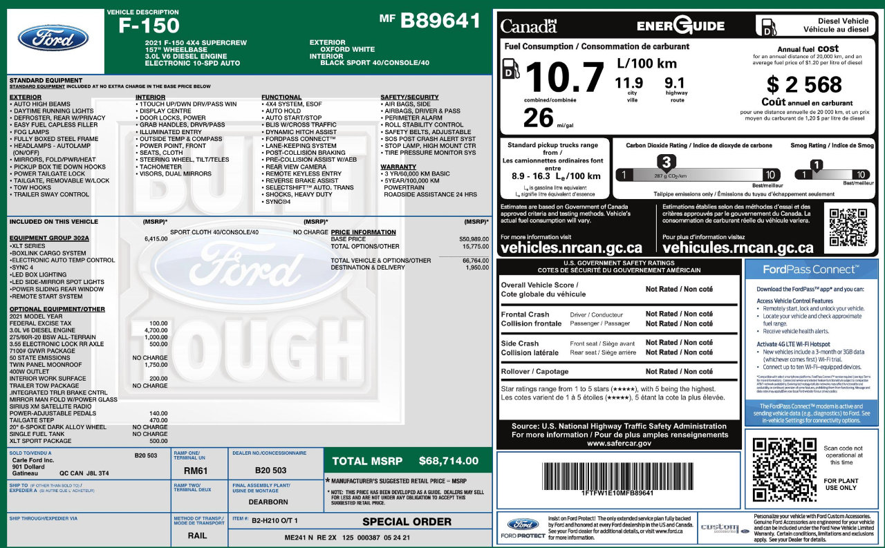 Used 2021 Ford F150 XLT w/ Equipment Group 302A High image 9