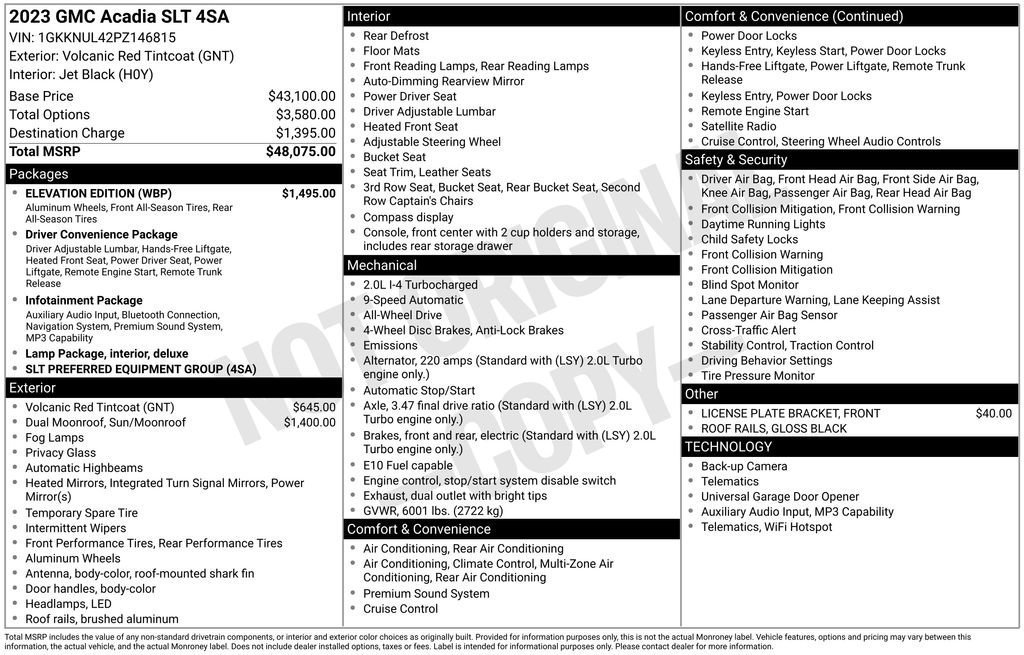 Certified 2023 GMC Acadia SLT w/ Elevation Edition AWD/4WD image 22
