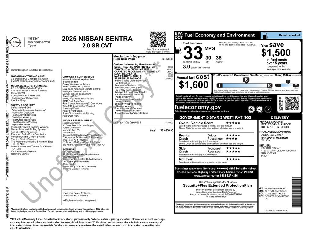 Certified 2025 Nissan Sentra SR w/ SR Premium Package image 41