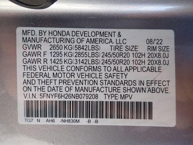Used 2022 Honda Pilot Special Edition image 22