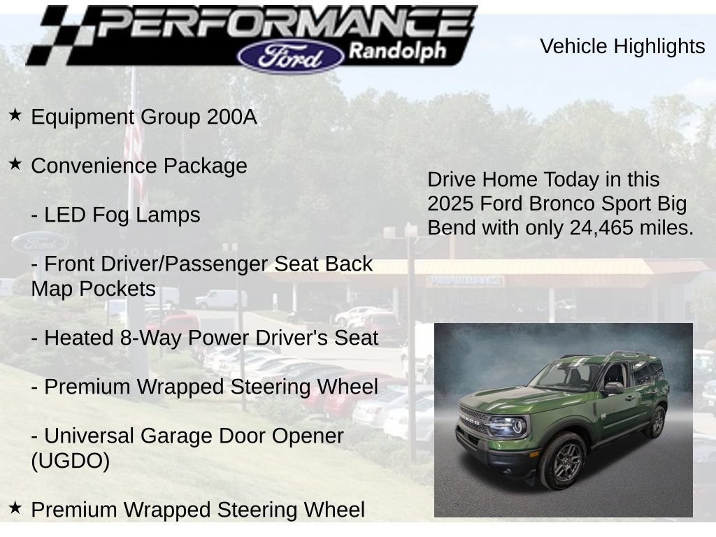 Used 2025 Ford Bronco Sport Big Bend w/ Convenience Package AWD/4WD image 8