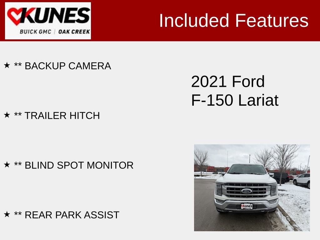 Used 2021 Ford F150 Lariat w/ Equipment Group 502A High image 2