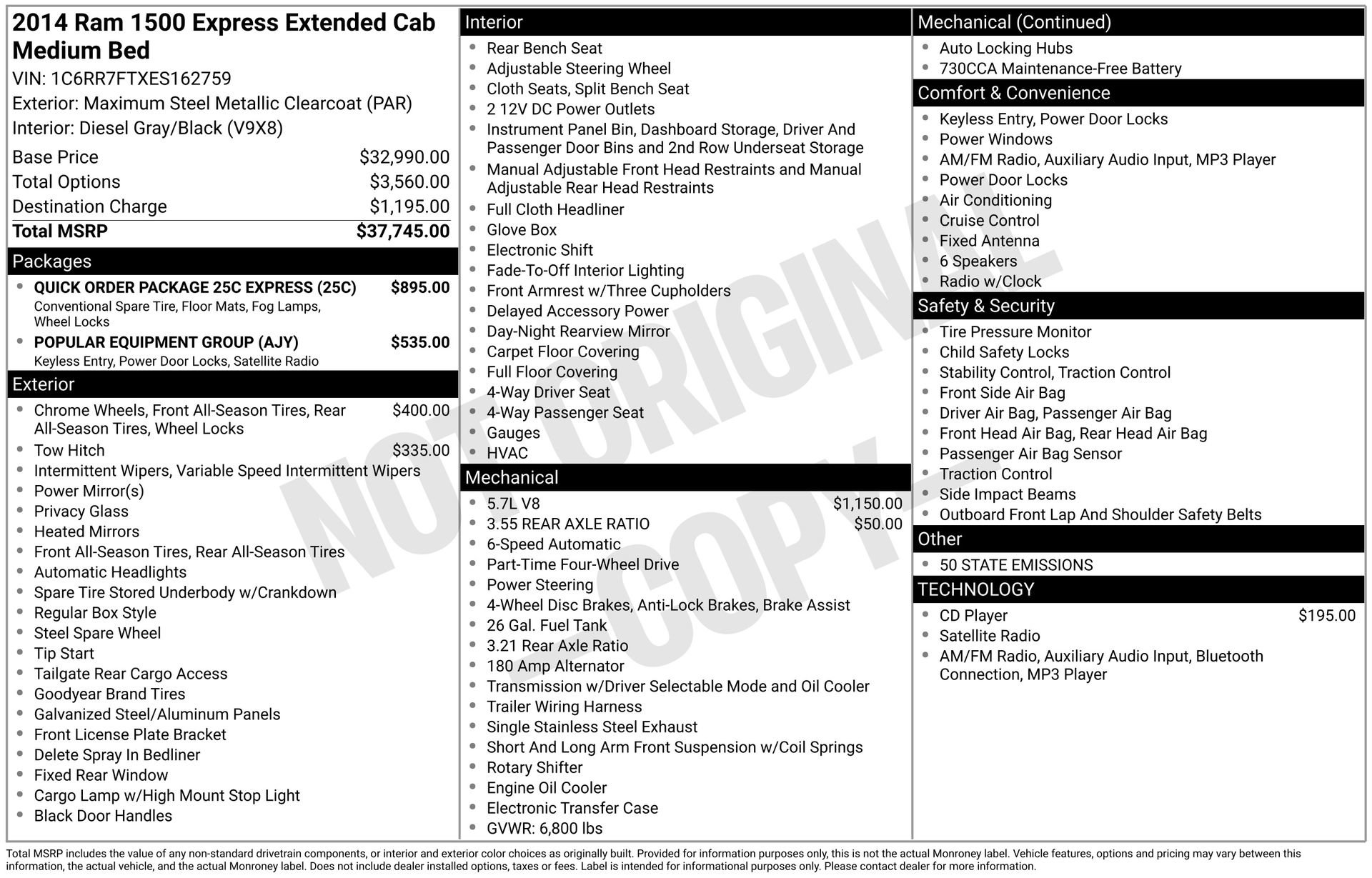 Used 2014 RAM 1500 Express image 3