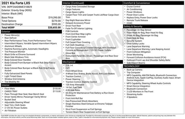 Used 2021 Kia Forte LXS FWD image 30