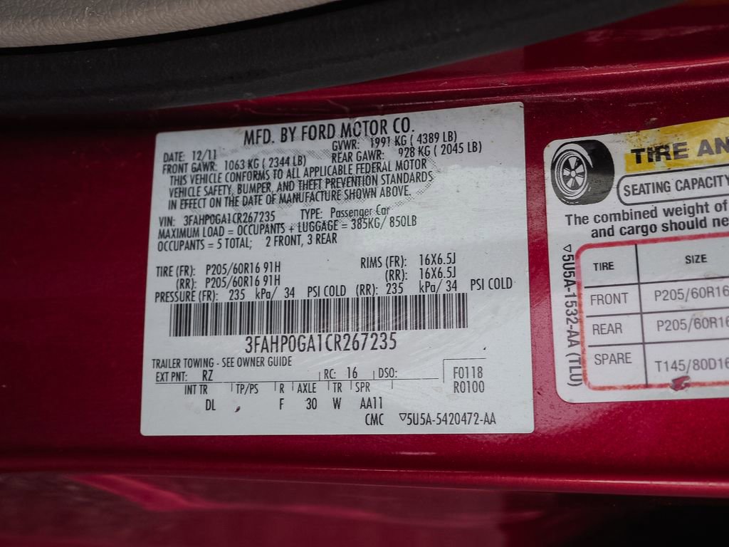 Used 2012 Ford Fusion S image 37