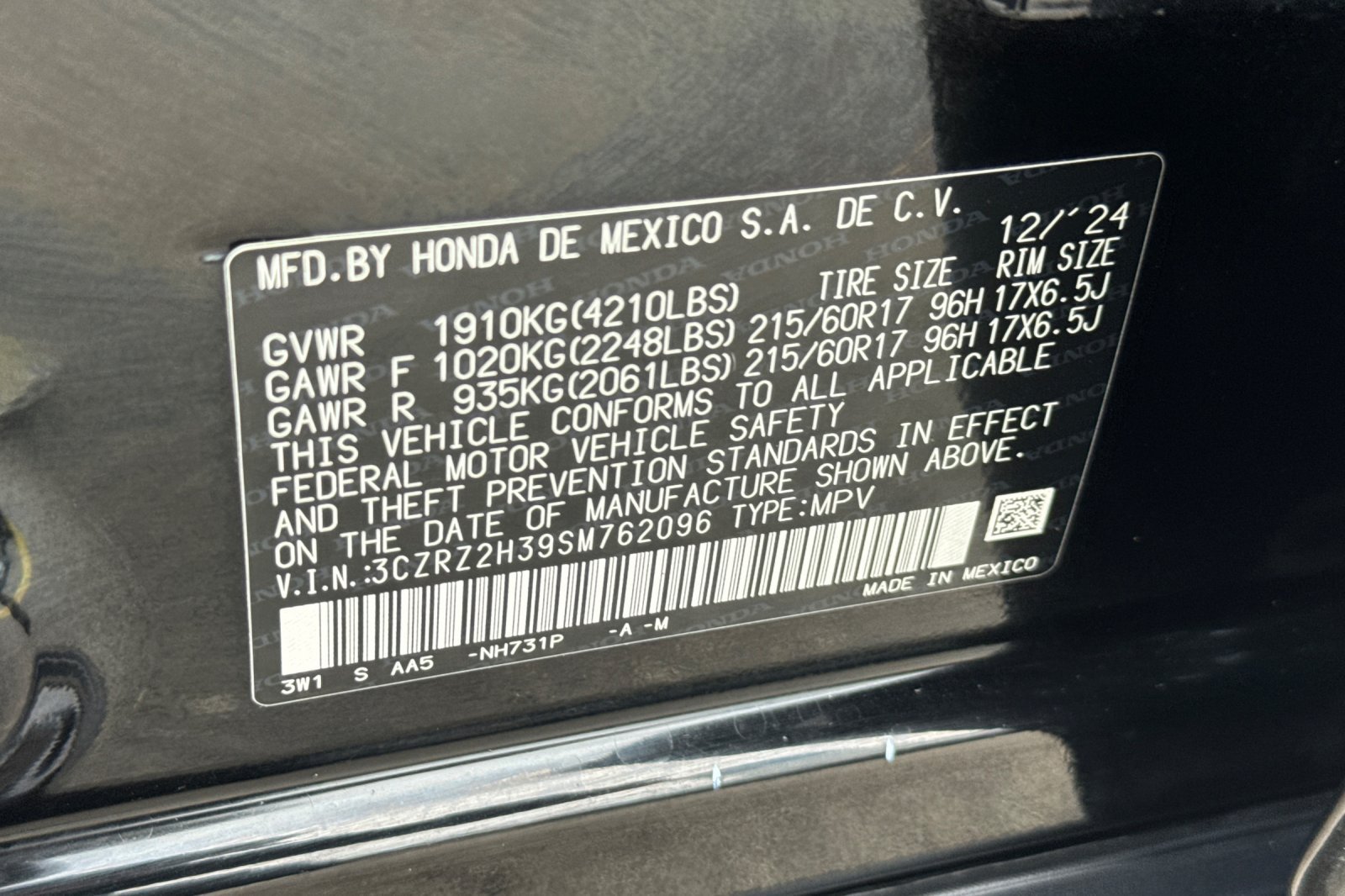 Certified 2025 Honda HR-V LX image 28