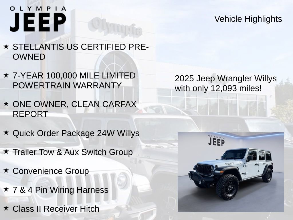 Certified 2025 Jeep Wrangler Willys image 7