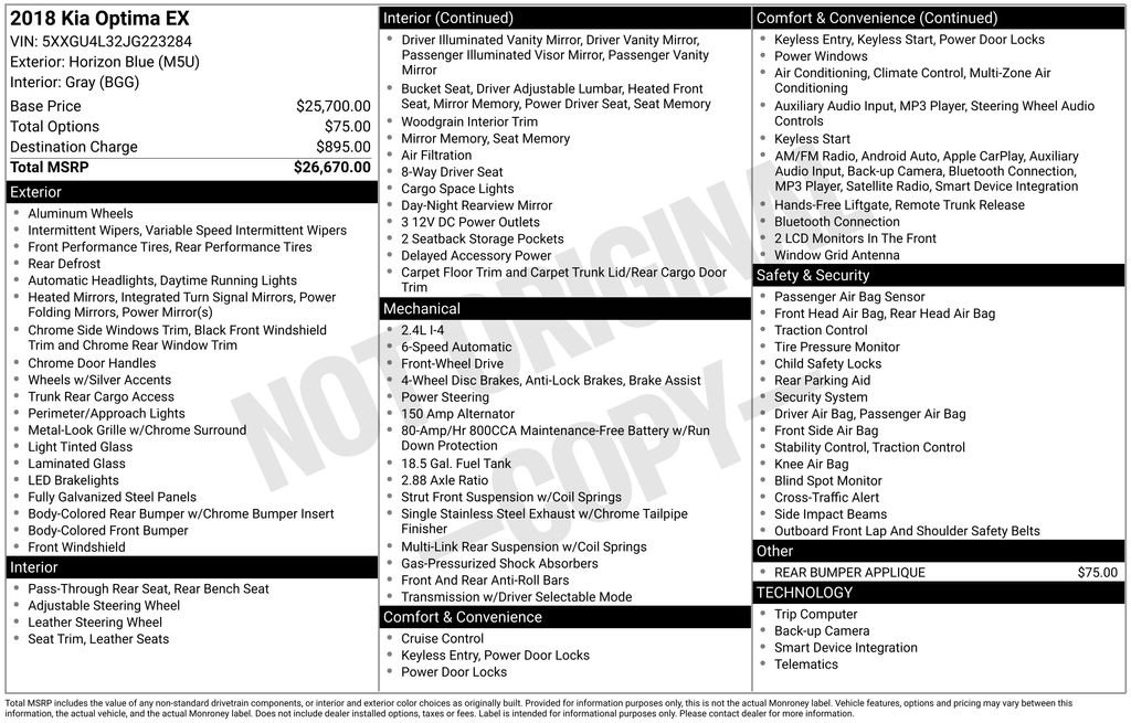 Used 2018 Kia Optima EX image 26