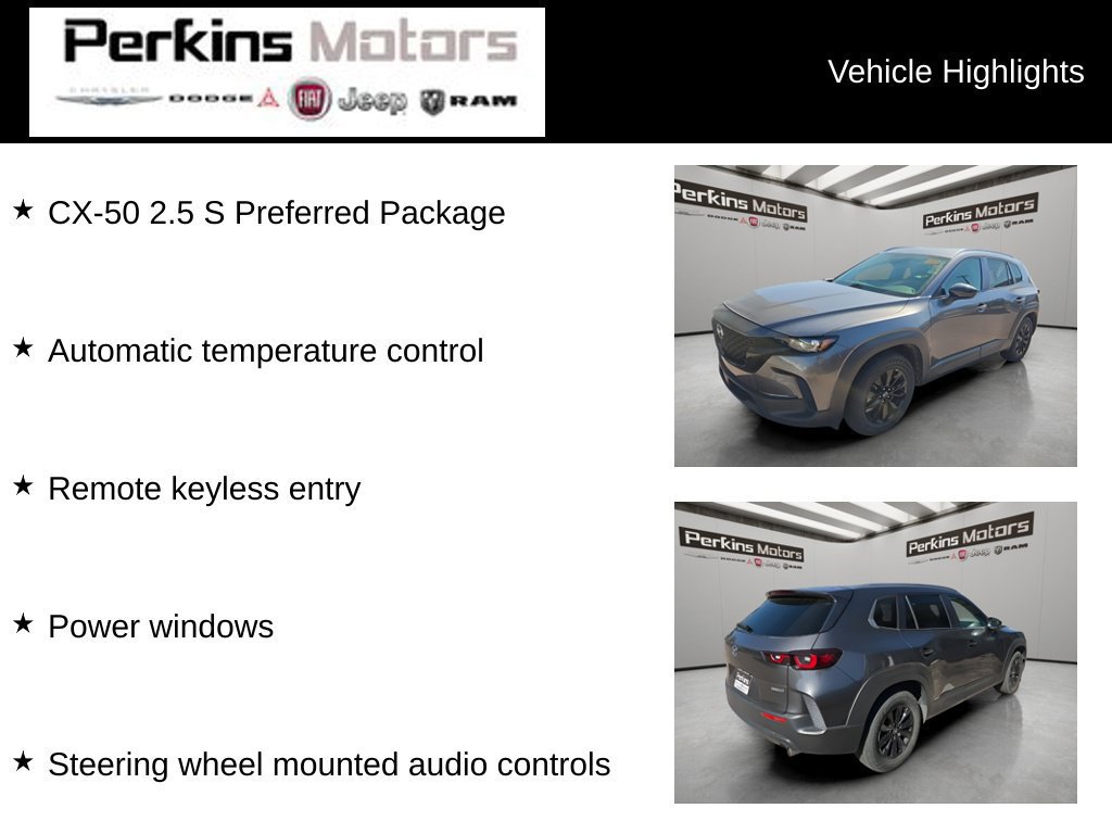 Used 2025 MAZDA CX-50 AWD 2.5 S w/ Preferred Package image 2