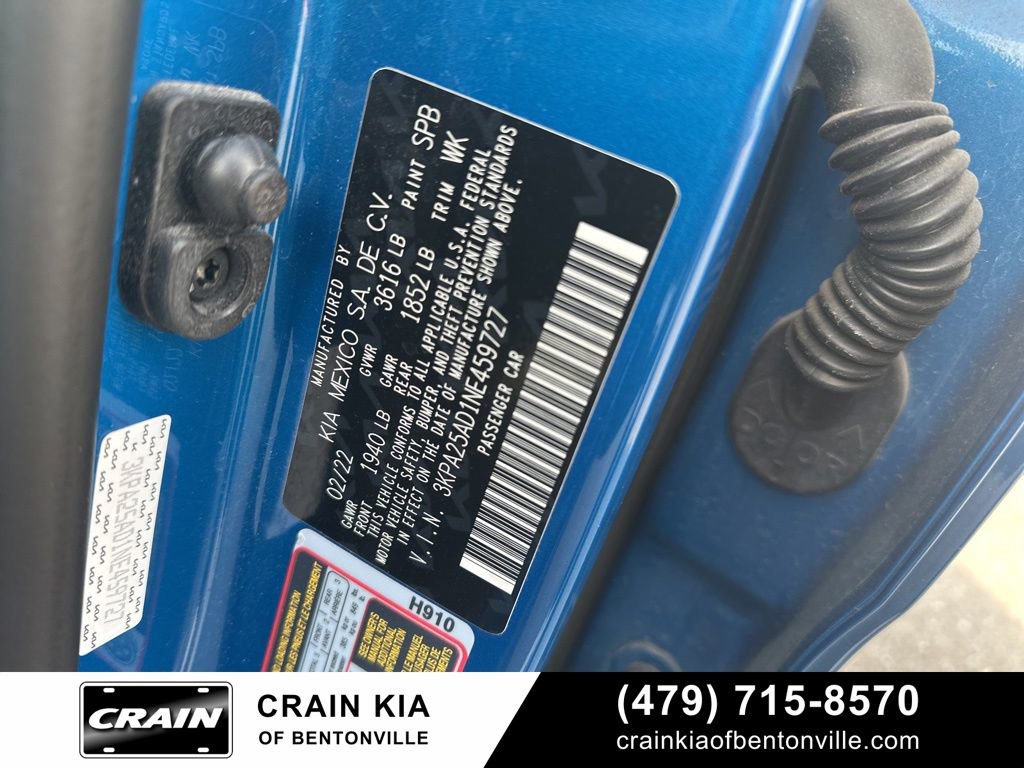 Certified 2022 Kia Rio S w/ Technology Package image 17