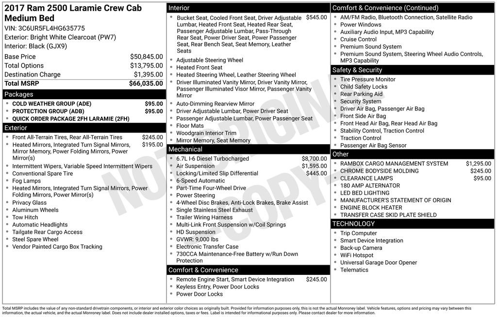 Used 2017 RAM 2500 Laramie w/ Protection Group image 44