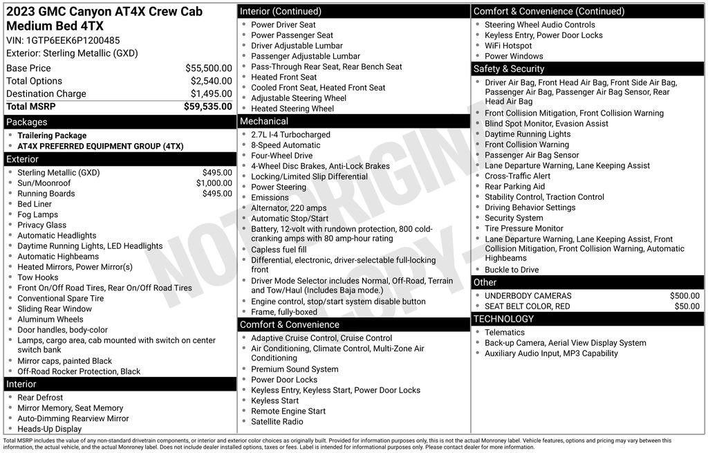 Used 2023 GMC Canyon AT4X AWD/4WD image 11