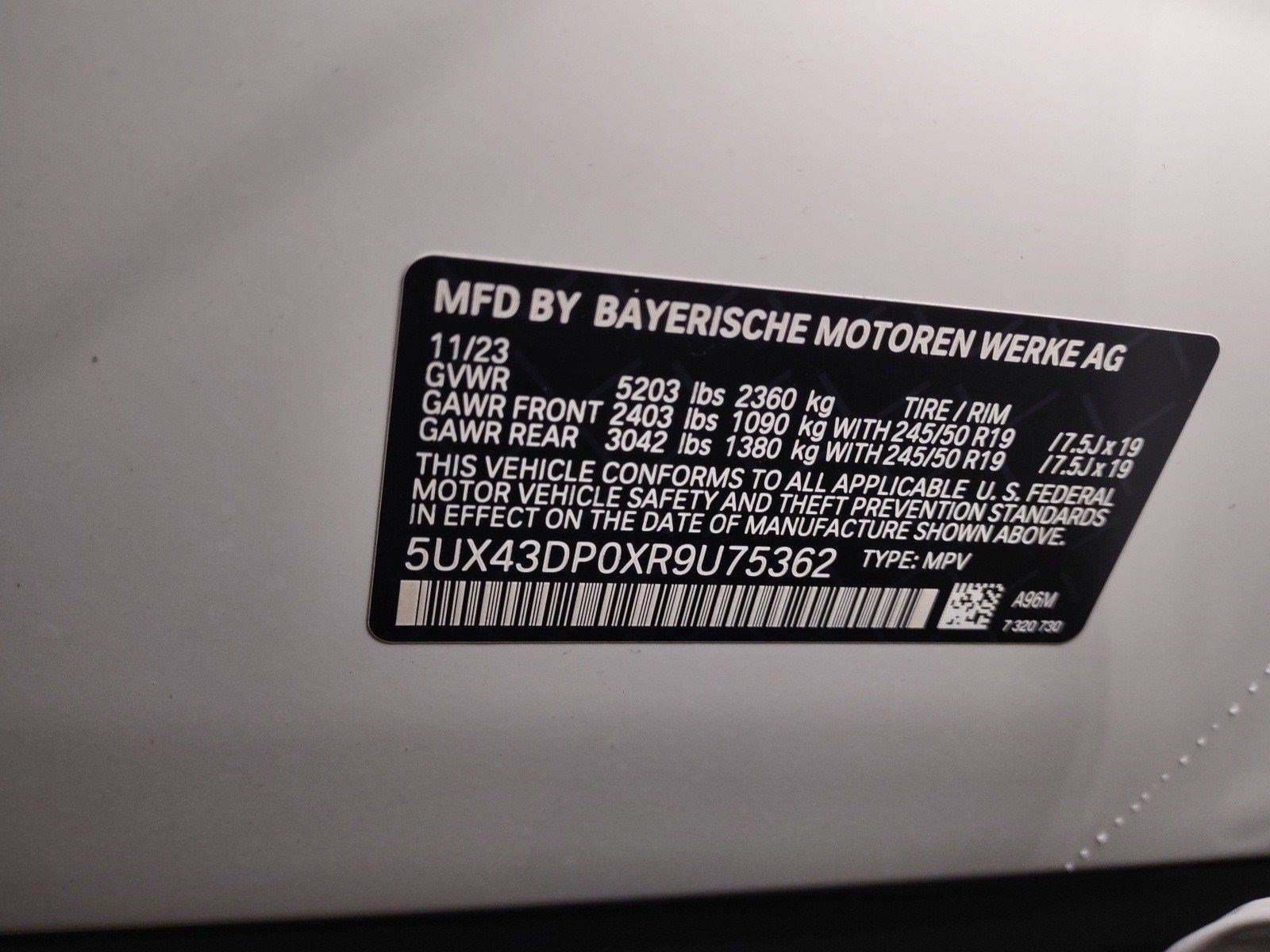 New 2024 BMW X3 sDrive30i w/ Convenience Package RWD image 17