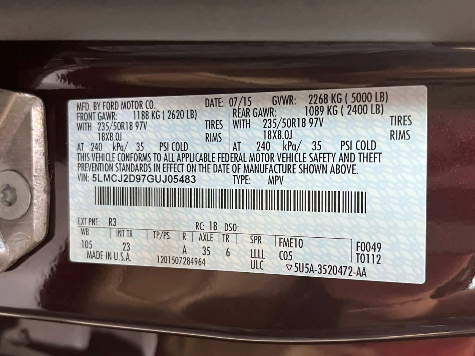 Used 2016 Lincoln MKC Select w/ Select Plus Package AWD/4WD image 21